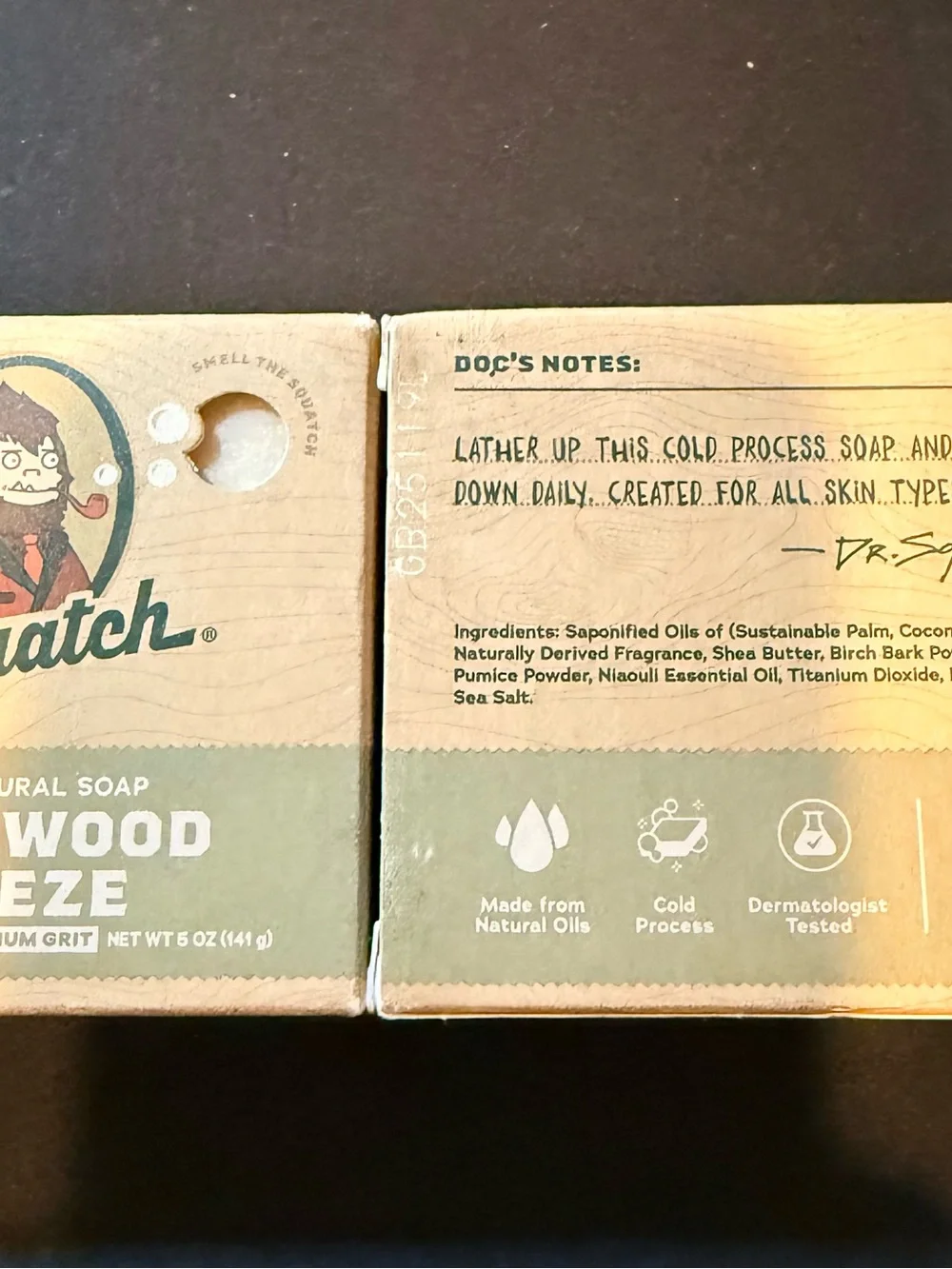 Dr. Squatch Birchwood Breeze & Deep Sea Goat's Milk Soap Pack of 4